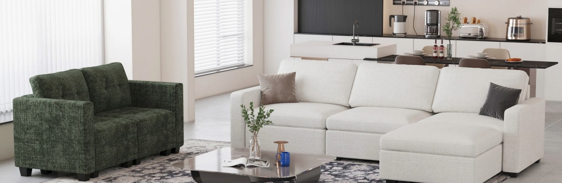 Belffin 9 Seats  9 Sides Modular Weave Sofa with Storage Seat Cover Image