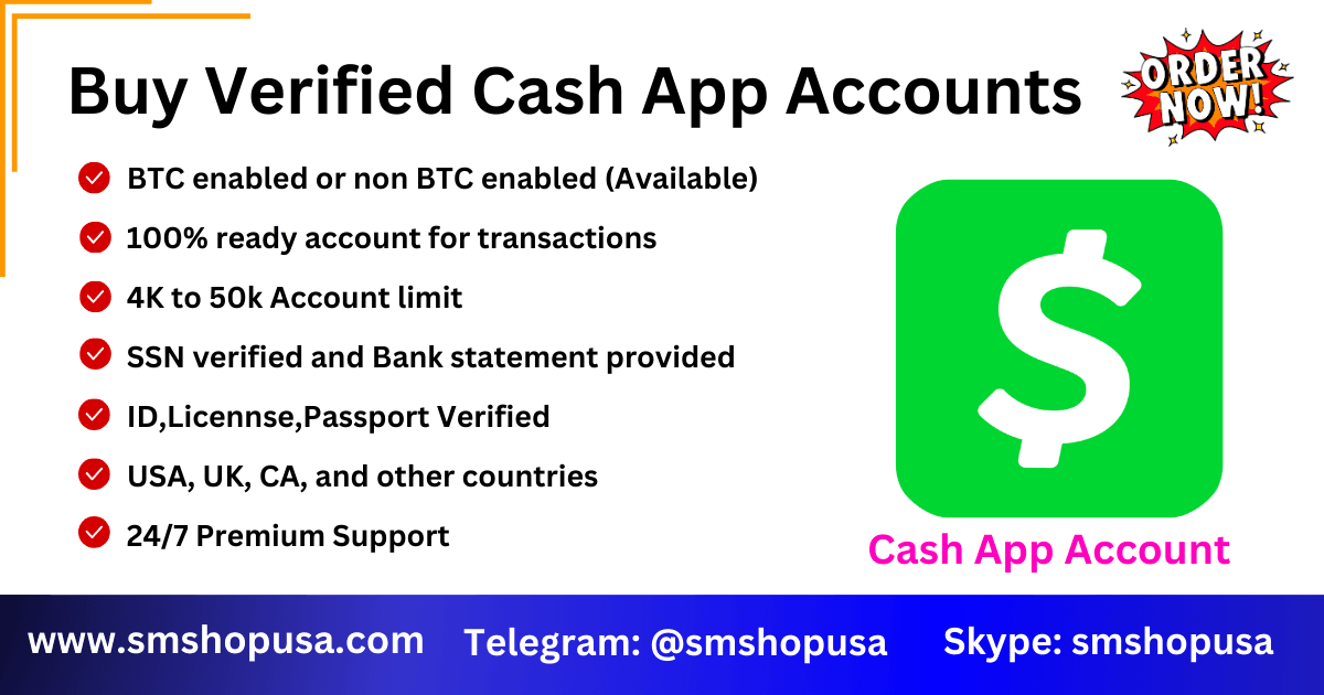 Buy Verified Cash App Accounts - US UK Top Service - smshopusa