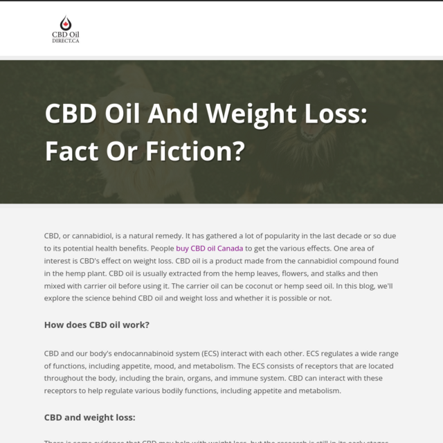 CBD Oil And Weight Loss: Fact Or Fiction?