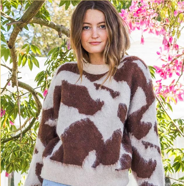 Bovine Beauty: Elevating Your Look with a Cow Print Sweater | Styled