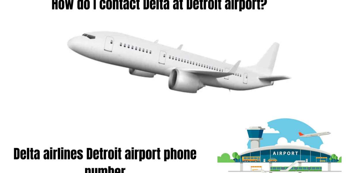 How can I communicate with Delta Airlines at Detroit Airport? 