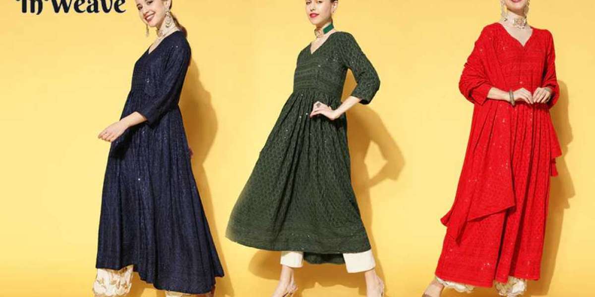 Elegant Chikankari Kurta: Timeless Women's Clothing