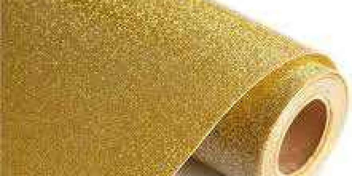 Glitter Heat Transfer Vinyl Color In Golden
