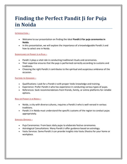 Finding the Perfect Pandit Ji for Puja in Noida (1).pdf