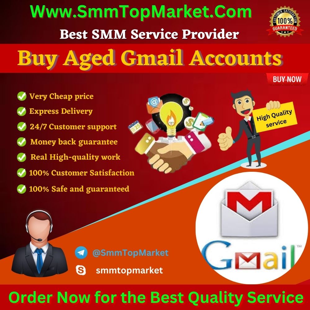 Buy Aged Gmail Accounts - SmmTopMarket