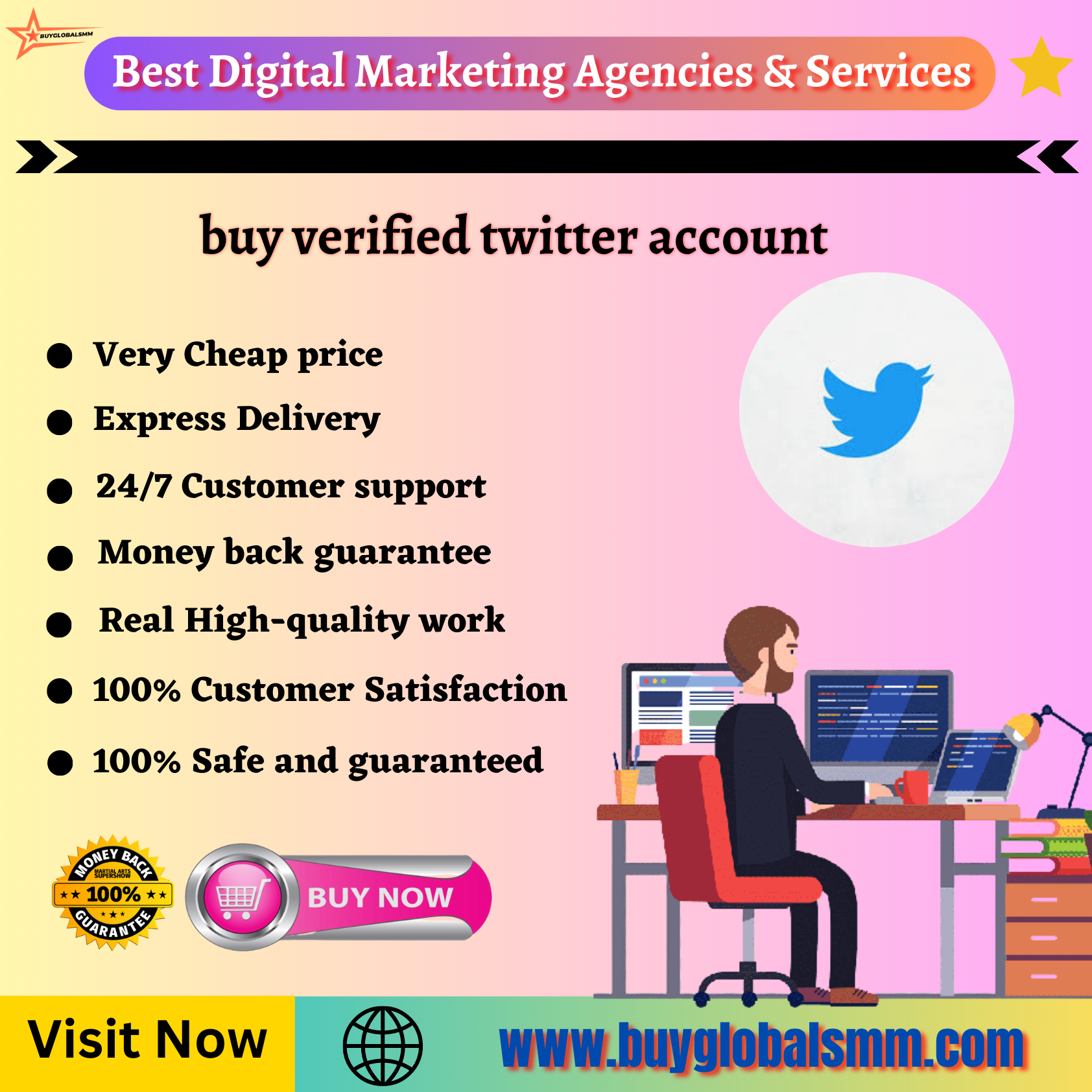 buy verified twitter account-100% full verified account...