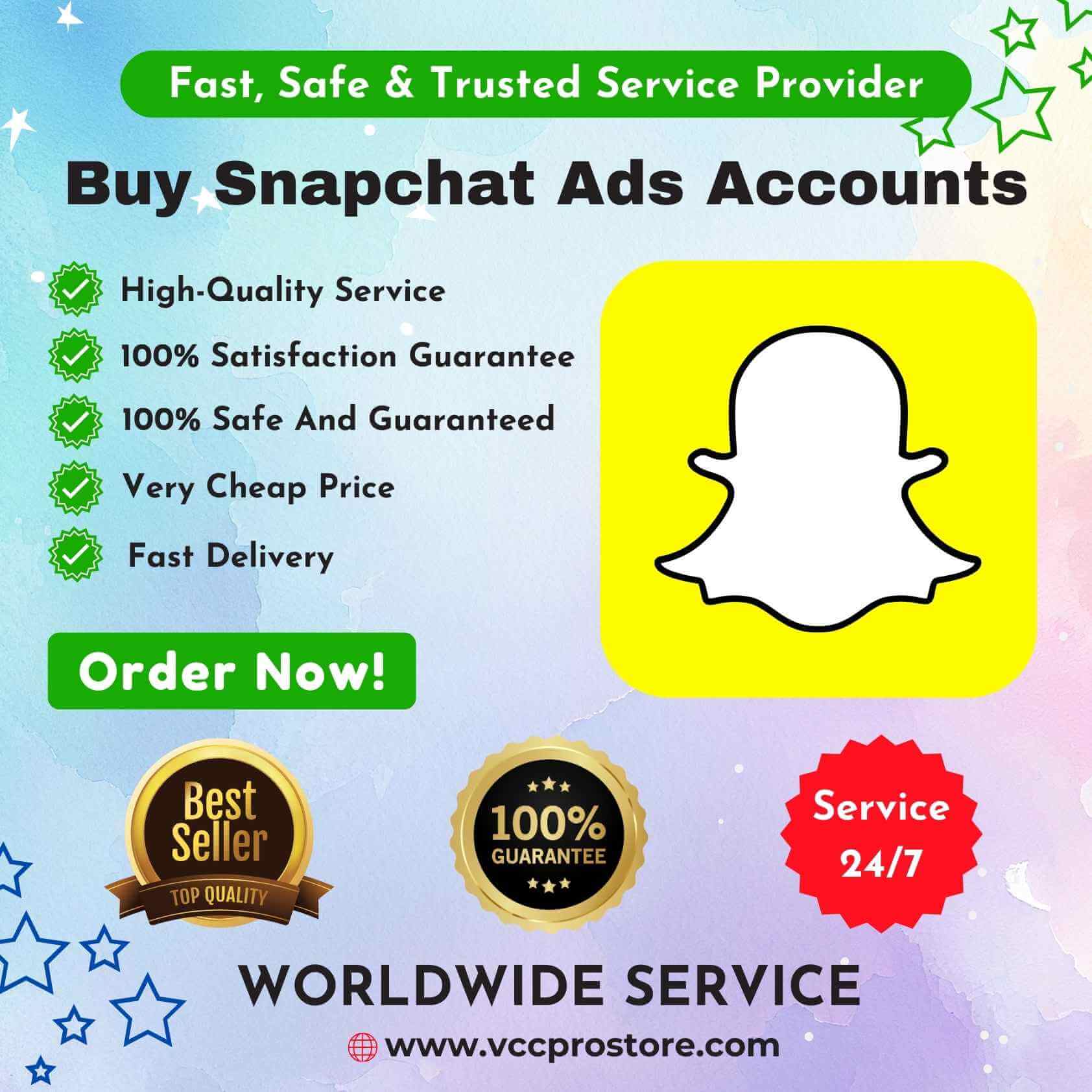 Buy Snapchat Ads Accounts - Get 100% verified Snapchat ads