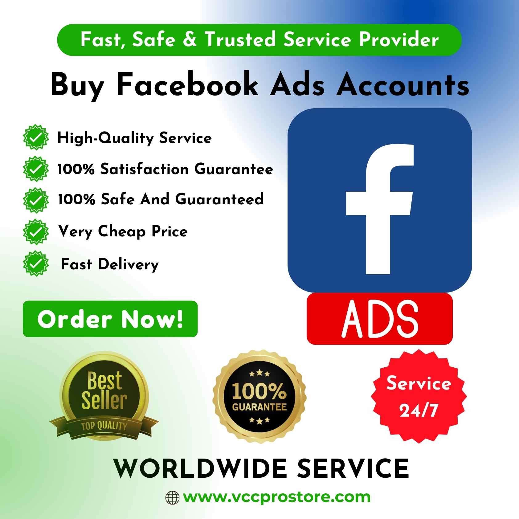 Buy Facebook Ads Accounts - 100% Best PVA, Aged, Verified