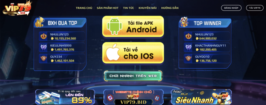 Vip79 | Cổng game Siêu trúng hũ- Link tải app IOS, ANDROID MỚI NHẤT 2024