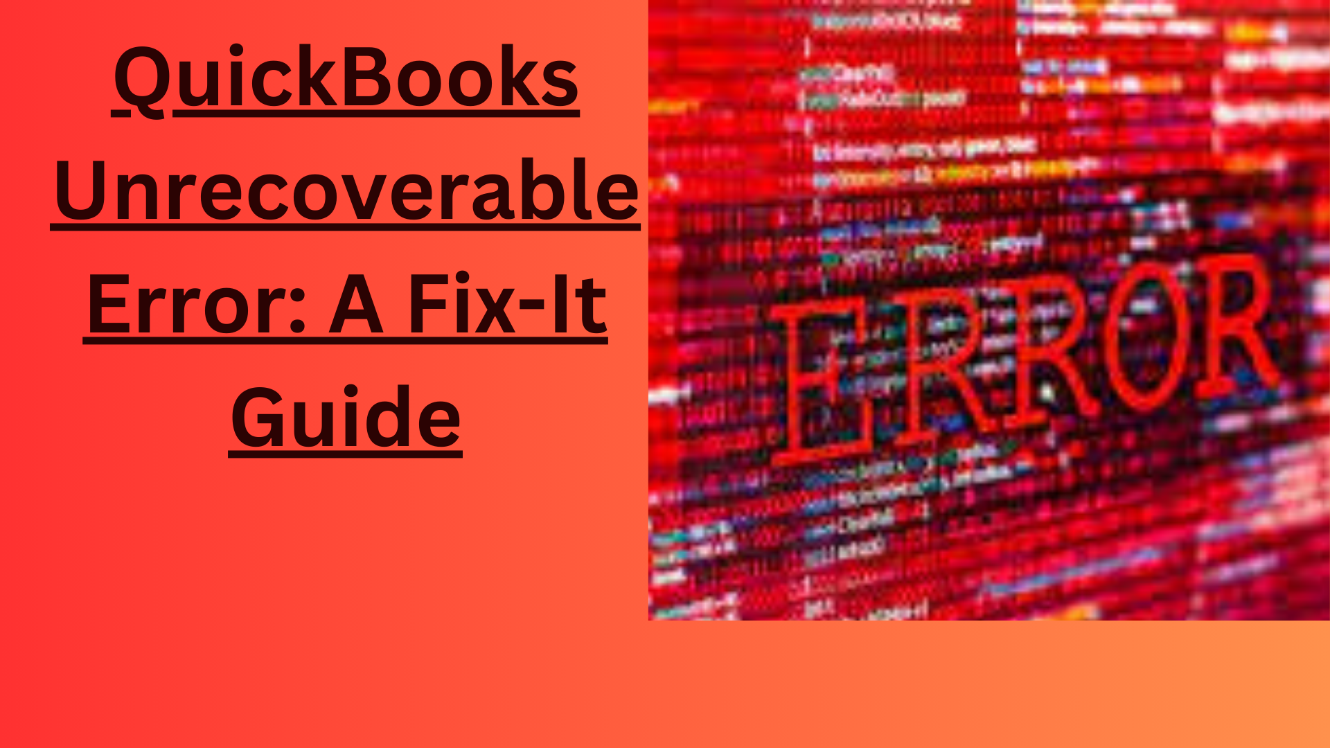 QuickBooks Unrecoverable Error: A Fix-It Guide - Qbinfoaccount