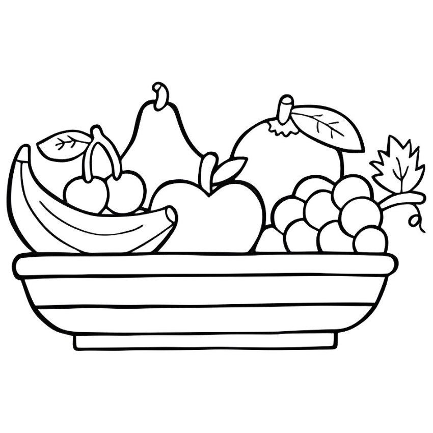 Fruits Coloring Pages Free Online For Kids!